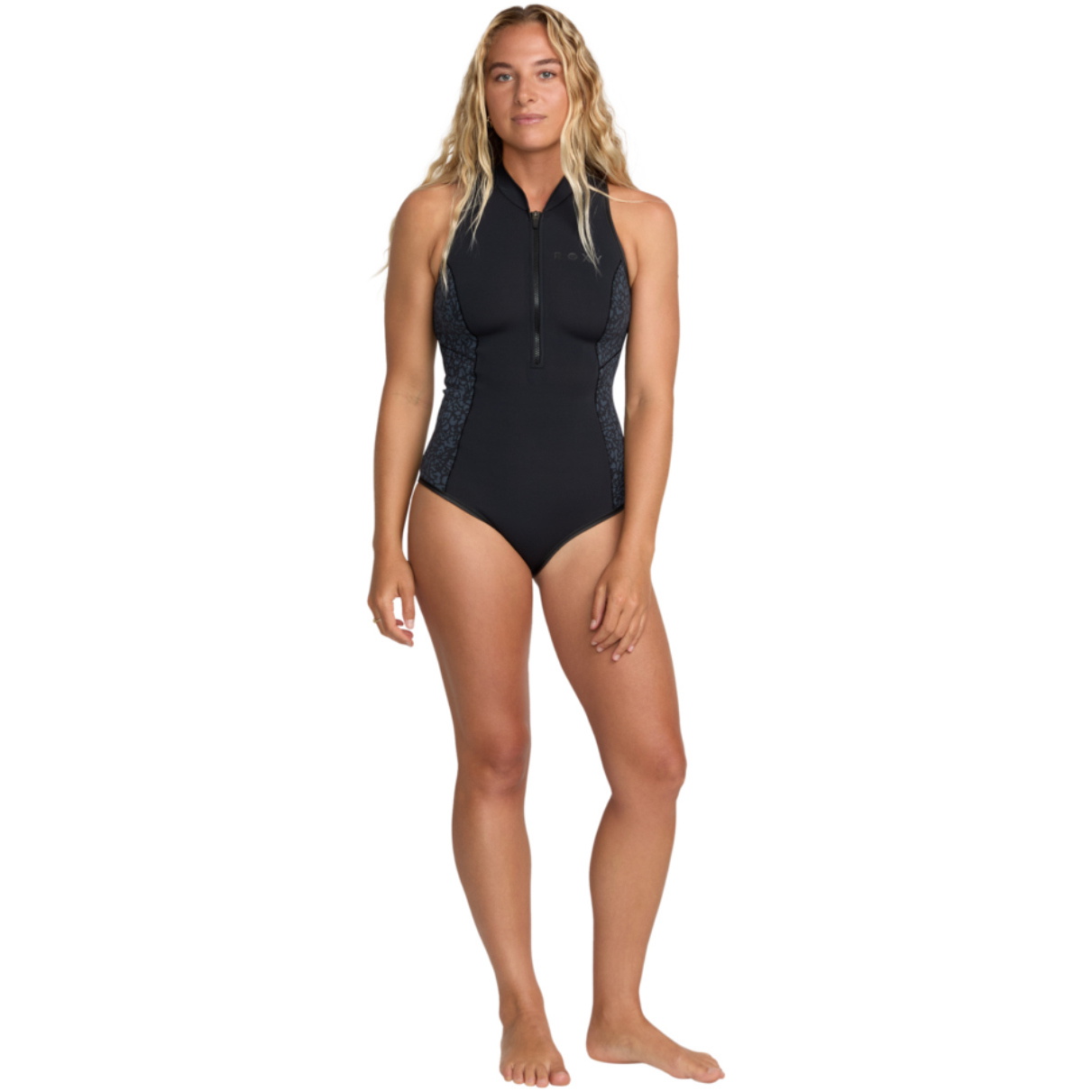 2026 Roxy Womens Swell Natural 1mm Front Zip Spring Wetsuit 26BW263501 - Animal Print